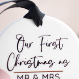 Our First Christmas As Mr & Mrs 2025 Hanging Tree Ornament