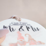 Our First Christmas as Mr & Mrs 2025. Pink Gonk Hanging Decoration