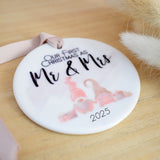 Our First Christmas as Mr & Mrs 2025. Pink Gonk Hanging Decoration