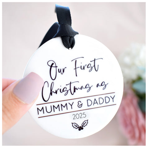 Our First Christmas As Mummy & Daddy 2025 Hanging Tree Ornament