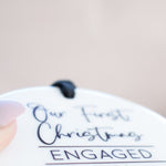 Our First Christmas Engaged 2025 Hanging Tree Ornament