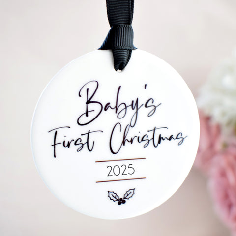 Baby's First Christmas 2025 Hanging Tree Ornament