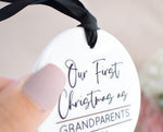 Our First Christmas As Grandparents 2025 Hanging Tree Ornament