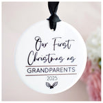 Our First Christmas As Grandparents 2025 Hanging Tree Ornament