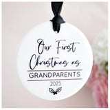 Our First Christmas As Grandparents 2025 Hanging Tree Ornament