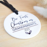 Our First Christmas As Grandparents 2025 Hanging Tree Ornament