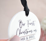 Our First Christmas As Mr & Mrs 2025 Hanging Tree Ornament