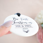 Our First Christmas As Mr & Mrs 2025 Hanging Tree Ornament