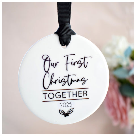 Our First Christmas Together 2025 Hanging Tree Ornament