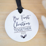 Our First Christmas Together 2025 Hanging Tree Ornament