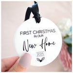 Our First Christmas In Our New Home 2025 Hanging Tree Ornament