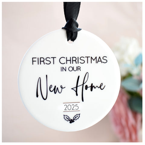 Our First Christmas In Our New Home 2025 Hanging Tree Ornament