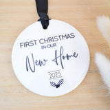 Our First Christmas In Our New Home 2025 Hanging Tree Ornament