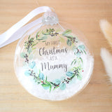 First Christmas As A Mummy 2025 Bauble.