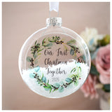 Our First Christmas Together 2025 Bauble.