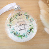 First Christmas As A Mummy & Daddy 2025 Bauble.