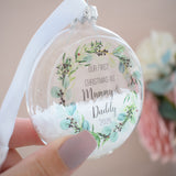 First Christmas As A Mummy & Daddy 2025 Bauble.