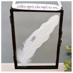 Personalised Real Feather Floating Frame