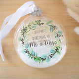 Our First Christmas as Mr & Mrs 2025 Bauble.