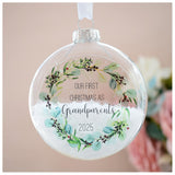 Our First Christmas As Grandparents 2025 Bauble.