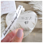 In Memory Feather Bauble. Gift Boxed Personalised Christmas Ornament