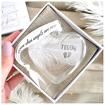 In Memory Feather Bauble. Gift Boxed Personalised Christmas Ornament