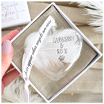 Gift Boxed Personalised Feather Bauble