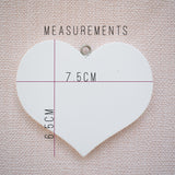 Bump's First Christmas 2025 White Wood Heart Decoration