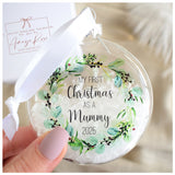 First Christmas As A Mummy 2025 Bauble.