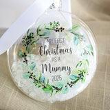 First Christmas As A Mummy 2025 Bauble.