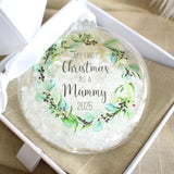 First Christmas As A Mummy 2025 Bauble.