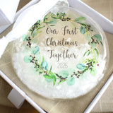 Our First Christmas Together 2025 Bauble.