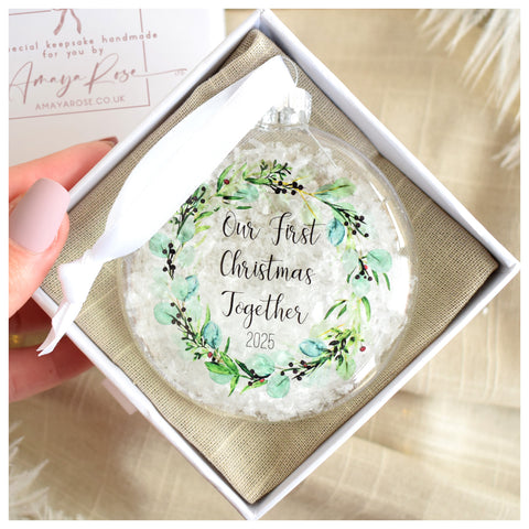 Our First Christmas Together 2025 Bauble.