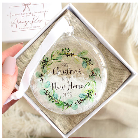First Christmas In Our New Home 2025 Bauble