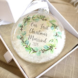 Our First Christmas Married 2025 Bauble.
