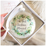 Our First Christmas Married 2025 Bauble.