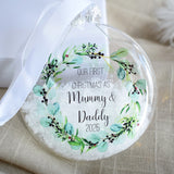 First Christmas As A Mummy & Daddy 2025 Bauble.