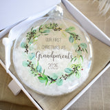 Our First Christmas As Grandparents 2025 Bauble.