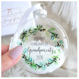 Our First Christmas As Grandparents 2025 Bauble.