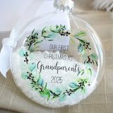 Our First Christmas As Grandparents 2025 Bauble.
