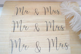 Mr & Mrs Est 2026 Wood Shelf Sign