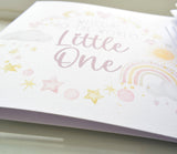 Welcome To The World Little One. Baby Girl Congratulations Greeting Card. Watercolour