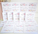 Mrs & Mrs Wedding Day Civil Ceremony Greeting Card. Rainbow Colour Spring Flowers