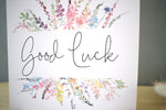 Good Luck Card. Rainbow Colour Spring Flowers