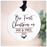 Our First Christmas As Mr & Mrs 2023 Hanging Tree Ornament