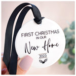 Our First Christmas In Our New Home 2023 Hanging Tree Ornament