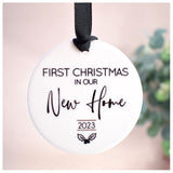 Our First Christmas In Our New Home 2023 Hanging Tree Ornament