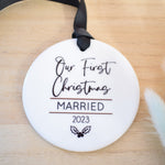 Our First Christmas Married 2023 Hanging Tree Ornament