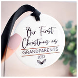 Our First Christmas As Grandparents 2024 Hanging Tree Ornament