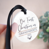 Our First Christmas As Grandparents 2024 Hanging Tree Ornament